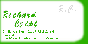 richard czipf business card